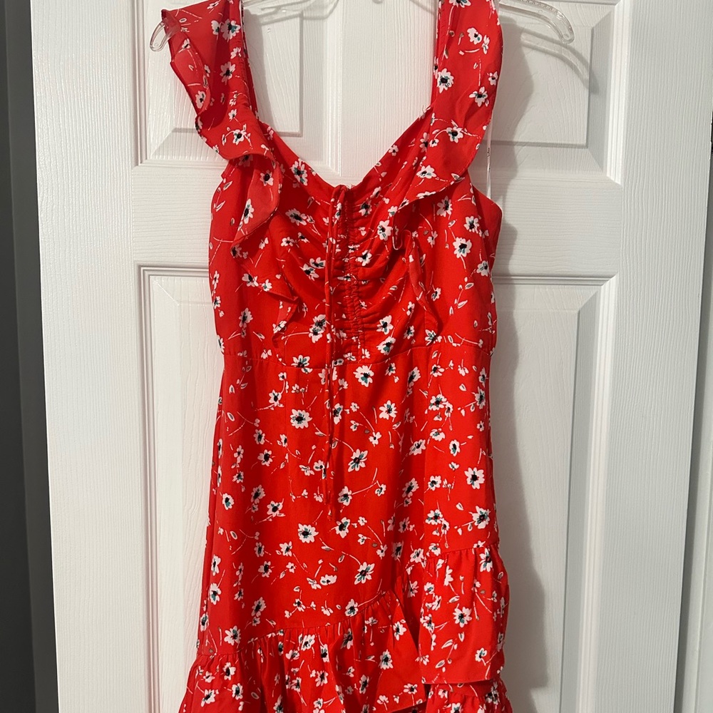 Lulu Poppy Red Floral Dress
